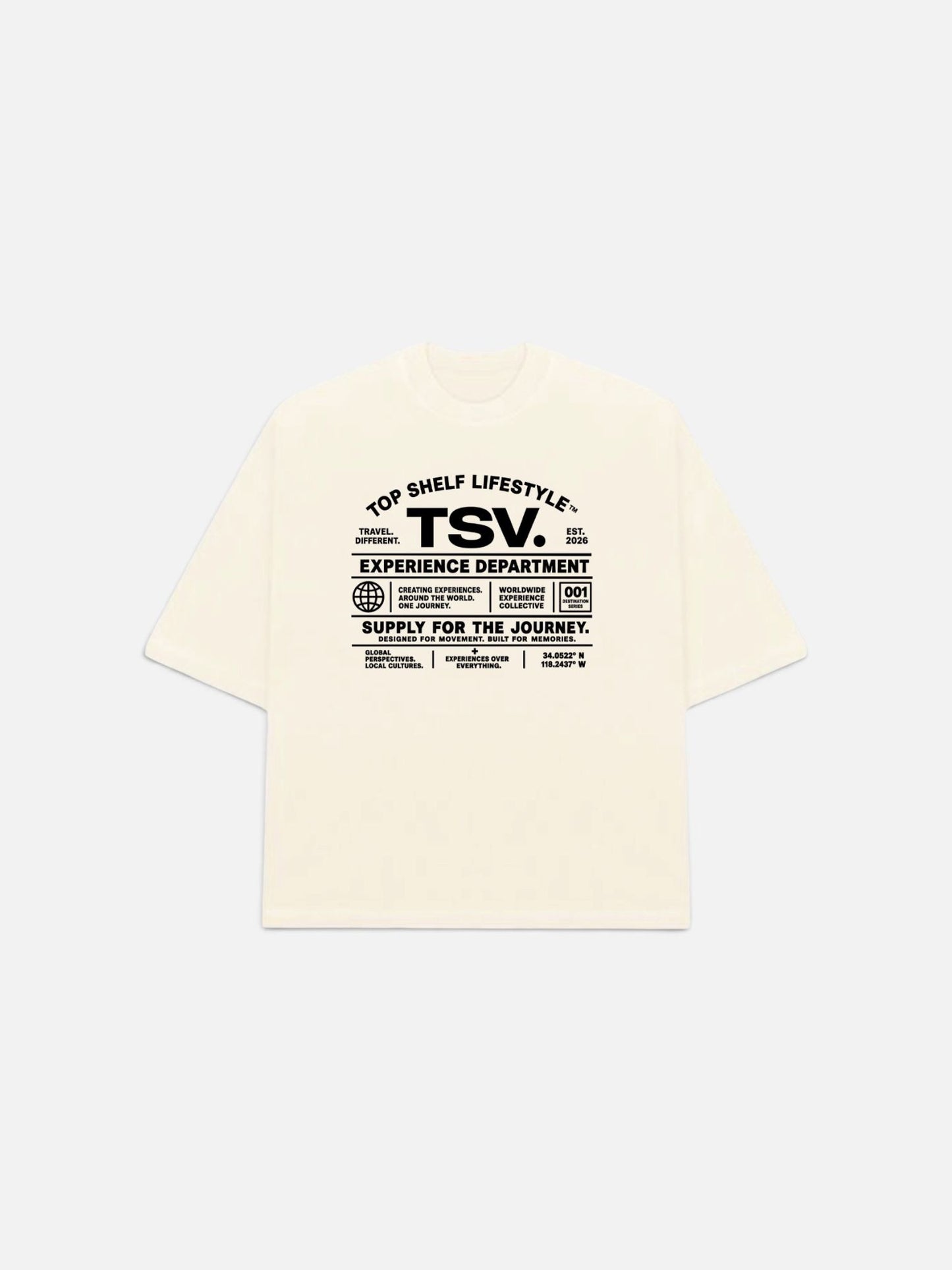 TSV Experience Department Oversized Tee — Cream