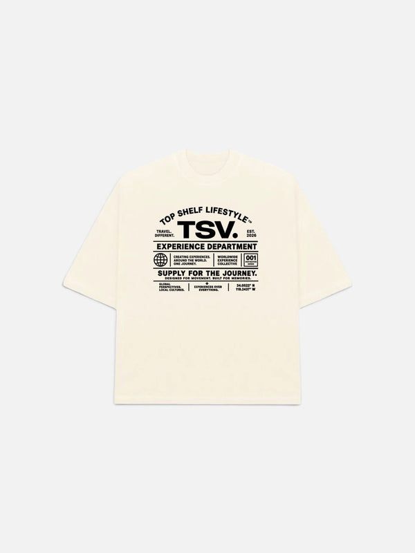 TSV Experience Department Oversized Tee — Cream