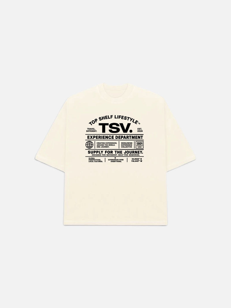TSV Experience Department Oversized Tee — Cream