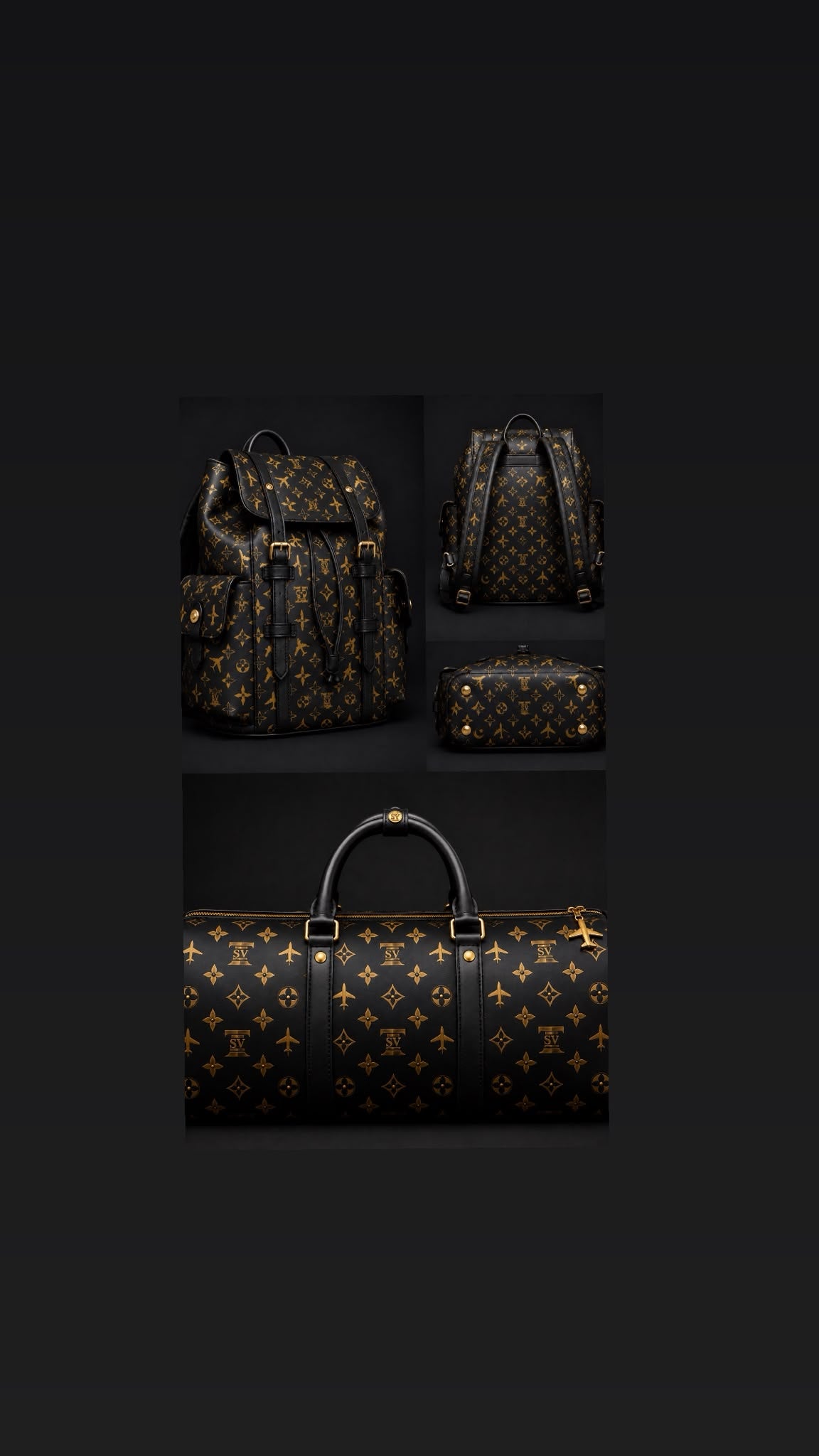 TSV Weekender Travel Set (Blk/Gold)